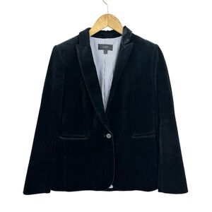 J CREW Velvet Blazer Jacket Coat One Button Black